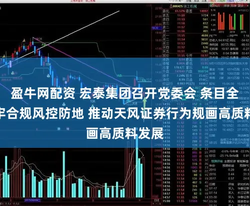 盈牛网配资 宏泰集团召开党委会 条目全面筑牢合规风控防地 推动天风证券行为规画高质料发展