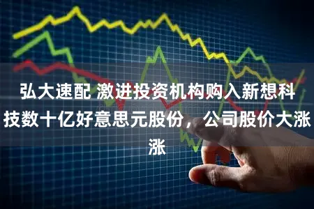 弘大速配 激进投资机构购入新想科技数十亿好意思元股份，公司股价大涨
